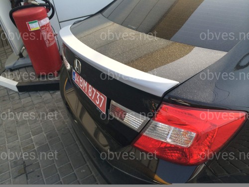 Спойлер лип багажника Honda Civic 2012-2015 ABS пластик
