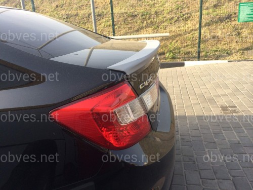 Спойлер лип багажника Honda Civic 2012-2015 ABS пластик