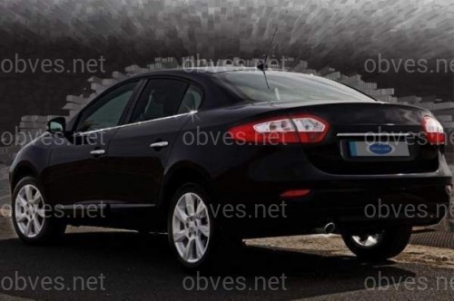 Молдинги окна нижние Renault Fluence 2010-2013 (нержавеющая сталь)