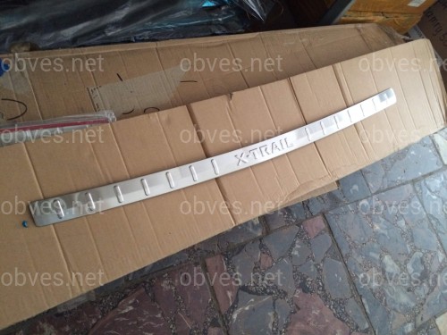 Накладка на задний бампер Nissan X-Trail T31 2007-2013 (нержавеющая сталь)
