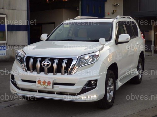 Юбка переднего бампера Modelista LED Toyota Land Cruiser Prado 150 2013+ ABS черный цвет Юбка переднего бампера Modelista LED Toyota Land Cruiser Prado 150 2013+ ABS черный цвет