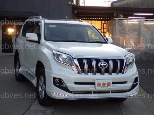 Юбка переднего бампера Modelista LED Toyota Land Cruiser Prado 150 2013+ ABS черный цвет Юбка переднего бампера Modelista LED Toyota Land Cruiser Prado 150 2013+ ABS черный цвет