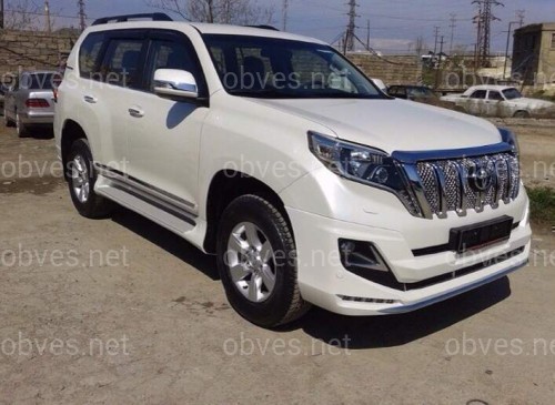 Юбка переднего бампера Modelista LED Toyota Land Cruiser Prado 150 2013+ ABS черный цвет Юбка переднего бампера Modelista LED Toyota Land Cruiser Prado 150 2013+ ABS черный цвет