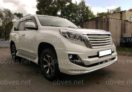 Юбка переднего бампера Modelista LED Toyota Land Cruiser Prado 150 2013+ ABS черный цвет Юбка переднего бампера Modelista LED Toyota Land Cruiser Prado 150 2013+ ABS черный цвет