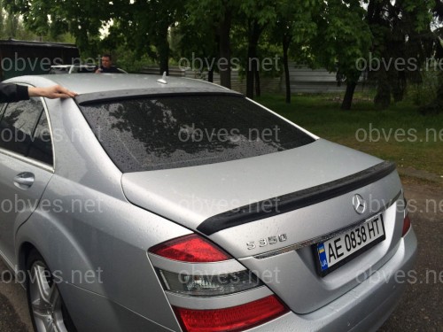 Козырёк на стекло Mercedes-Benz S class W221 2005-2013 ABS пластик под покраску