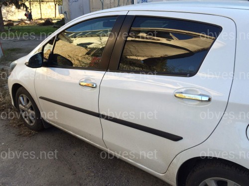 Накладки на ручки Toyota Yaris 2011-2015 (нержавеющая сталь)
