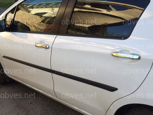 Накладки на ручки Toyota Yaris 2011-2015 (нержавеющая сталь)