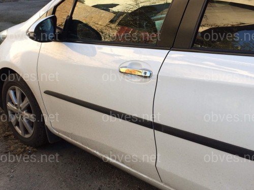 Накладки на ручки Toyota Yaris 2011-2015 (нержавеющая сталь)
