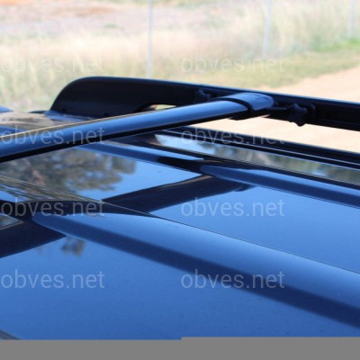 Поперечные рейлинги для Toyota Land Cruiser 200 2007-2021 цвет черный