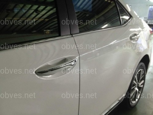 Хром накладки на ручки узкие Toyota Corolla 2013-2018 хромированный пластик