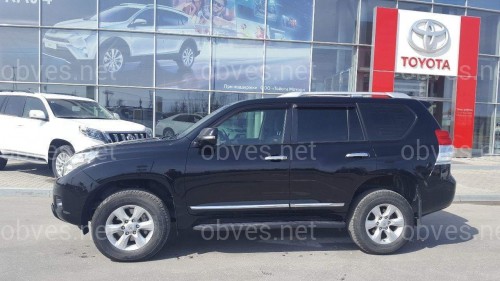 Молдинги на двери Toyota Land Cruiser Prado 150 / Lexus GX 460  цвет черный