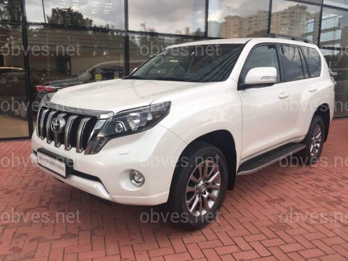 Передние фары Style черные Toyota Land Cruiser Prado 150 рестайлинг 2013-2017