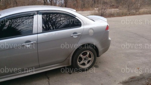 Лип спойлер Duck Tail  Mitsubishi Lancer X  2007-2015 ABS пластик под покраску