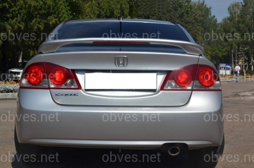 Спойлер багажника Modulo Honda Civic со стоп сигналом 2006-2011 ABS пластик под покраску Спойлер багажника Modulo Honda Civic со стоп сигналом 2006-2011 ABS пластик под покраску
