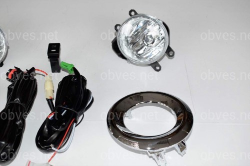 Противотуманные фары  Toyota Land Cruiser Prado 150 2013- с хром кольцами
