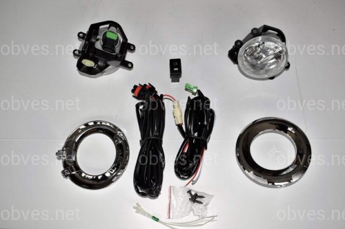 Противотуманные фары  Toyota Land Cruiser Prado 150 2013- с хром кольцами