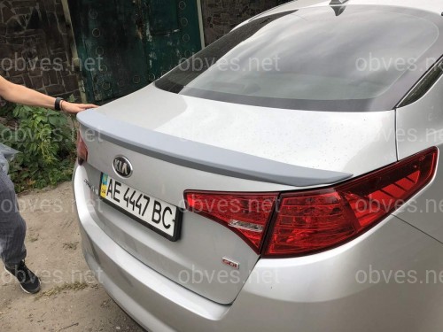 Спойлер лип на багажник Kia Optima 2010-2013 ABS пластик под покраску