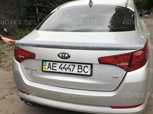 Спойлер лип на багажник Kia Optima 2010-2013 ABS пластик под покраску
