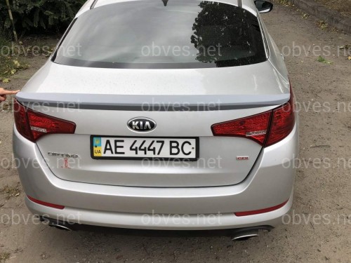 Спойлер лип на багажник Kia Optima 2010-2013 ABS пластик под покраску