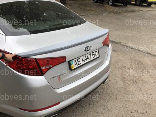 Спойлер лип на багажник Kia Optima 2010-2013 ABS пластик под покраску