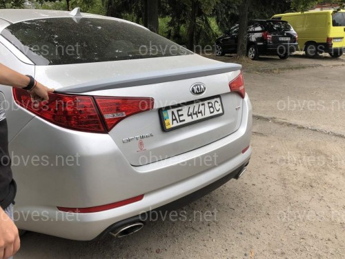 Спойлер лип на багажник Kia Optima 2010-2013 ABS пластик под покраску