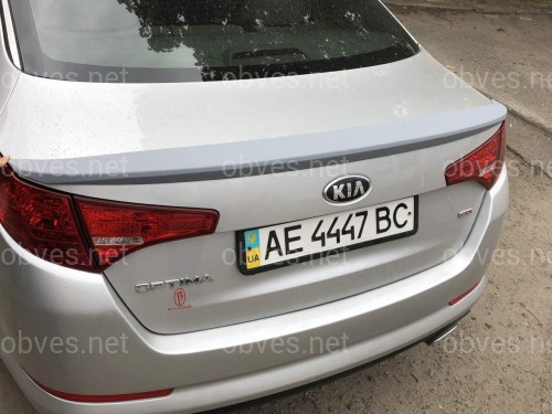 Спойлер лип на багажник Kia Optima 2010-2013 ABS пластик под покраску