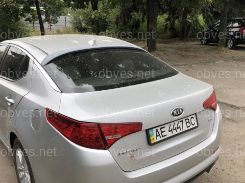 Козырек на стекло Kia Optima 2010-2015 ABS пластик под покраску Козырек на стекло Kia Optima 2010-2015 ABS пластик под покраску