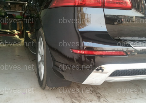 Брызговики Mercedes-Benz ML class W166 2012-2015 для авто AMG ПАКЕТ C ПОДНОЖКАМИ, комплект 4 шт.