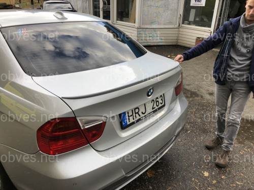 Спойлер-лип багажник BMW 3 series E90 2005-2011 ABS пластик под покраску Спойлер-лип багажник BMW 3 series E90 2005-2011 ABS пластик под покраску