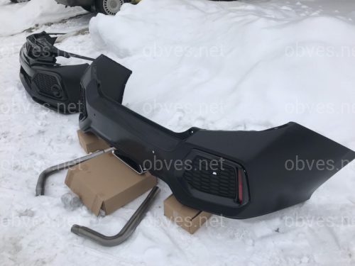Бампер задний SI Honda Civic 4D 2016-2019 комплектный