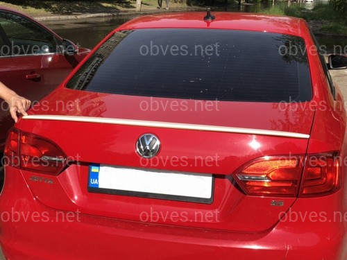 Спойлер лип багажника Volkswagen Jetta 2010-2017 ABS пластик под покраску Спойлер лип багажника Volkswagen Jetta 2010-2017 ABS пластик под покраску