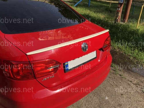 Спойлер лип багажника Volkswagen Jetta 2010-2017 ABS пластик под покраску Спойлер лип багажника Volkswagen Jetta 2010-2017 ABS пластик под покраску