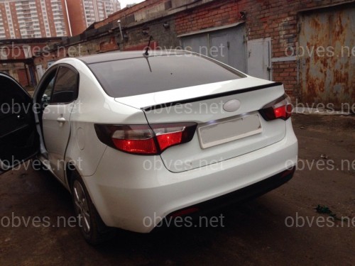 Спойлер лип багажника (сабля) KIA RIO 2011- ABS пластик под покраску Спойлер лип багажника (сабля) KIA RIO 2011- ABS пластик под покраску