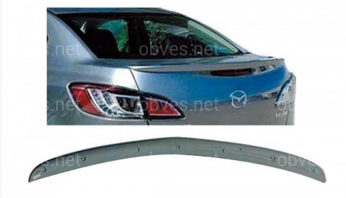 Спойлер лип на багажник Mazda 3 2009-2013 седан, ABS пластик под покраску Спойлер лип на багажник Mazda 3 2009-2013 седан, ABS пластик под покраску
