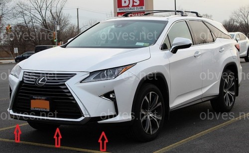 Юбка губа переднего бампера Lexus RX 2015-2019