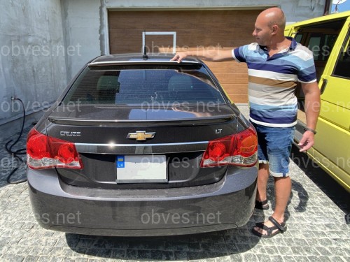 Козырёк на стекло Chevrolet Cruze 2009- ABS пластик  под покраску