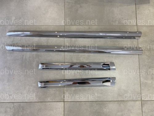 Хромированные молдинги дверей Toyota Land Cruiser Prado 150 2009-2021 в стиле 2018+ Хромированные молдинги дверей Toyota Land Cruiser Prado 150 2009-2021 в стиле 2018+