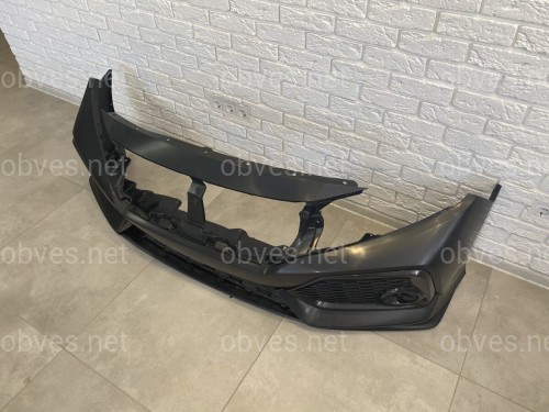 Бампер передний SI Honda Civic 4D / 5D 2016-2020 (бампер, губа, сетки) Бампер передний SI Honda Civic 4D / 5D 2016-2020 (бампер, губа, сетки)