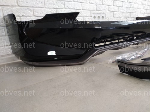 Юбка переднего бампера OEM Toyota Land Cruiser Prado 150 2018- цвет черный 202 Юбка переднего бампера OEM Toyota Land Cruiser Prado 150 2018- цвет черный 202