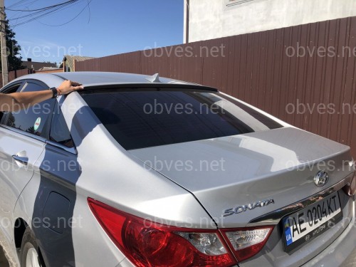 Козырёк на стекло Hyundai Sonata YF 2010-2015 ABS пластик под покраску Козырёк на стекло Hyundai Sonata YF 2010-2015 ABS пластик под покраску