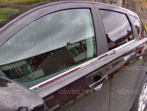 Молдинги окна нижние Nissan Qashqai 2010-2013 (нержавеющая сталь)