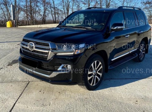 Обвес юбка переднего бампера Executive Lounge  Toyota Land Cruiser 200 стиль 2019 цвет черный