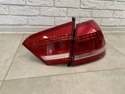 Задние LED стопы фонари Volkswagen Passat B7 USA 2011-2015 (ЖЕЛТЫЙ ПОВОРОТНИК)