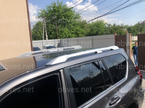 Рейлинги на крышу Toyota Land Cruiser Prado 150 2009-2020 качество оригинала (алюминий 2шт.) ЦВЕТ СЕРЕБРО Рейлинги на крышу Toyota Land Cruiser Prado 150 2009-2020 качество оригинала (алюминий 2шт.) ЦВЕТ СЕРЕБРО