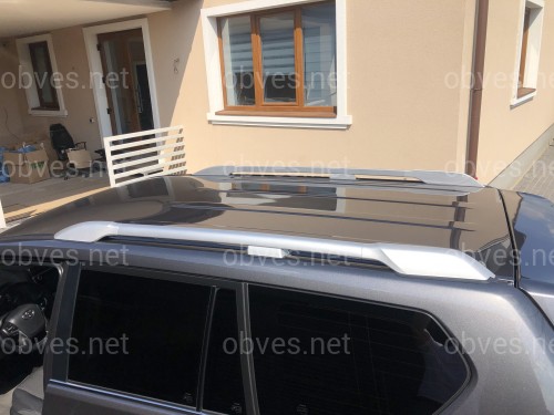 Рейлинги на крышу Toyota Land Cruiser Prado 150 2009-2020 качество оригинала (алюминий 2шт.) ЦВЕТ СЕРЕБРО Рейлинги на крышу Toyota Land Cruiser Prado 150 2009-2020 качество оригинала (алюминий 2шт.) ЦВЕТ СЕРЕБРО