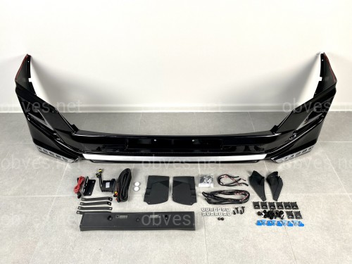 Юбка переднего бампера Modelista LED Toyota Land Cruiser Prado 150 2013+ ABS черный цвет Юбка переднего бампера Modelista LED Toyota Land Cruiser Prado 150 2013+ ABS черный цвет