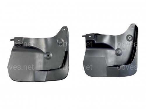 Комплект передних брызговиков для Lexus LX 570 2008-2015 / Toyota Land Cruiser 200 2007-2021 под подножки с подсветкой