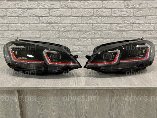 Фары Volkswagen Golf 7 2012-2016 в стиле GTI рестайлинг 7.5 Фары Volkswagen Golf 7 2012-2016 в стиле GTI рестайлинг 7.5