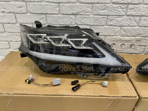 Фары Full LED 3 линзы Lexus RX 350 / 450H 2012-2015 в стиле рестайлинг 2020 Фары Full LED 3 линзы Lexus RX 350 / 450H 2012-2015 в стиле рестайлинг 2020
