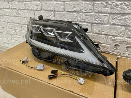 Фары Full LED 3 линзы Lexus RX 350 / 450H 2012-2015 в стиле рестайлинг 2020 Фары Full LED 3 линзы Lexus RX 350 / 450H 2012-2015 в стиле рестайлинг 2020